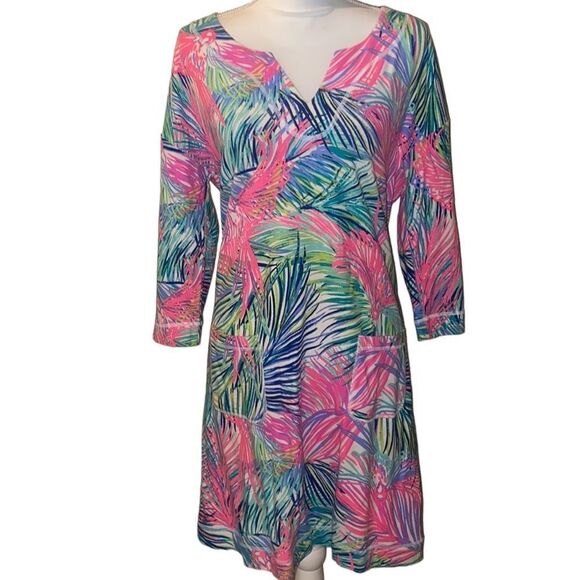 Lilly Pulitzer Palm Leaves Shift Dress! - Picture 1 of 15